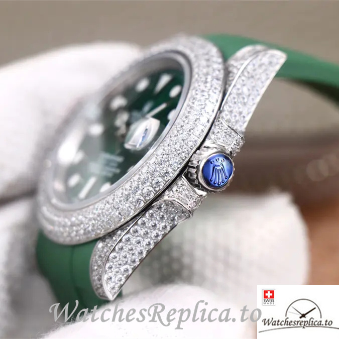 Swiss Rolex Submariner Replica Rubber strap 40MM - WatchesReplica.is