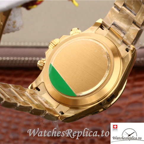 Swiss Rolex Daytona 116508 Yellow Gold strap 40MM - WatchesReplica.is