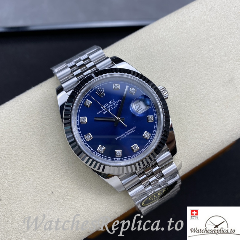 Swiss Rolex Datejust Replica 126334 Stainless steel strap 41MM Blue Dial - WatchesReplica.is