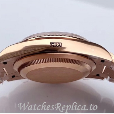 Swiss Rolex Day Date Replica 128235 Rose Gold strap 36MM - WatchesReplica.is