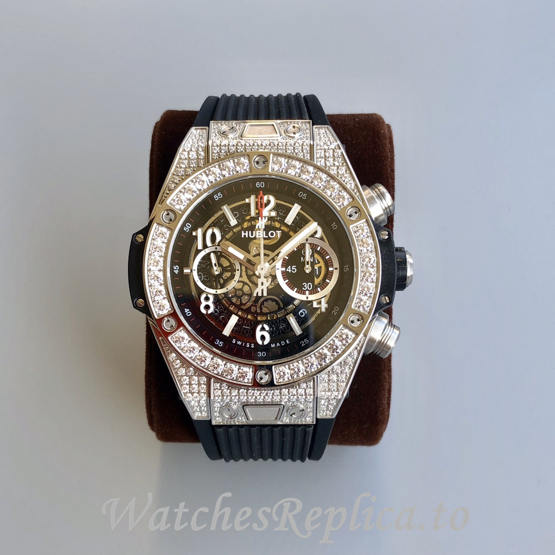 Hublot Replica Big Bang Gypsophila Chronograph v2 Rubber strap 45MM - WatchesReplica.is