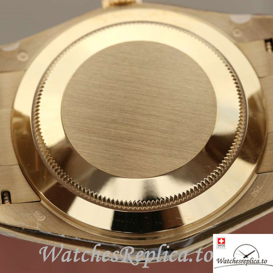 Swiss Rolex Day Date Replica 228238 Yellow Gold strap 40MM - WatchesReplica.is
