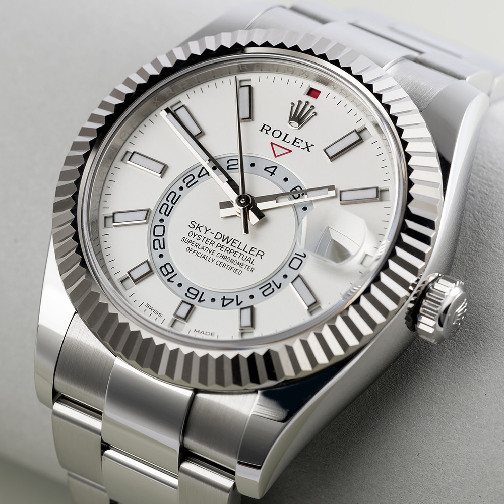 Fake Rolex Sky Dweller 326934 White Dial - WatchesReplica.is