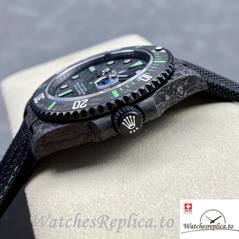 Swiss Rolex Sea Dweller Replica Canvas strap 40MM Green - WatchesReplica.is