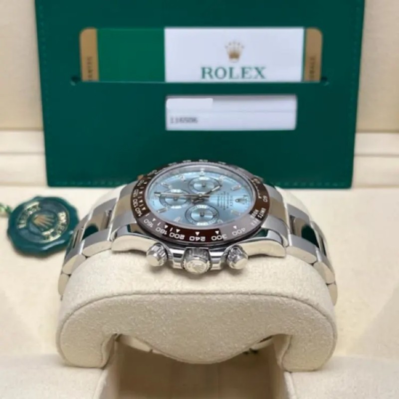 Rolex Daytona Ice Blue Dial Platinum Watch 116506 40MM - WatchesReplica.is