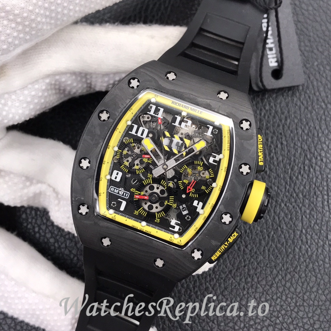 Richard Mille Replica RM-011 Rubber strap 50MM - WatchesReplica.is