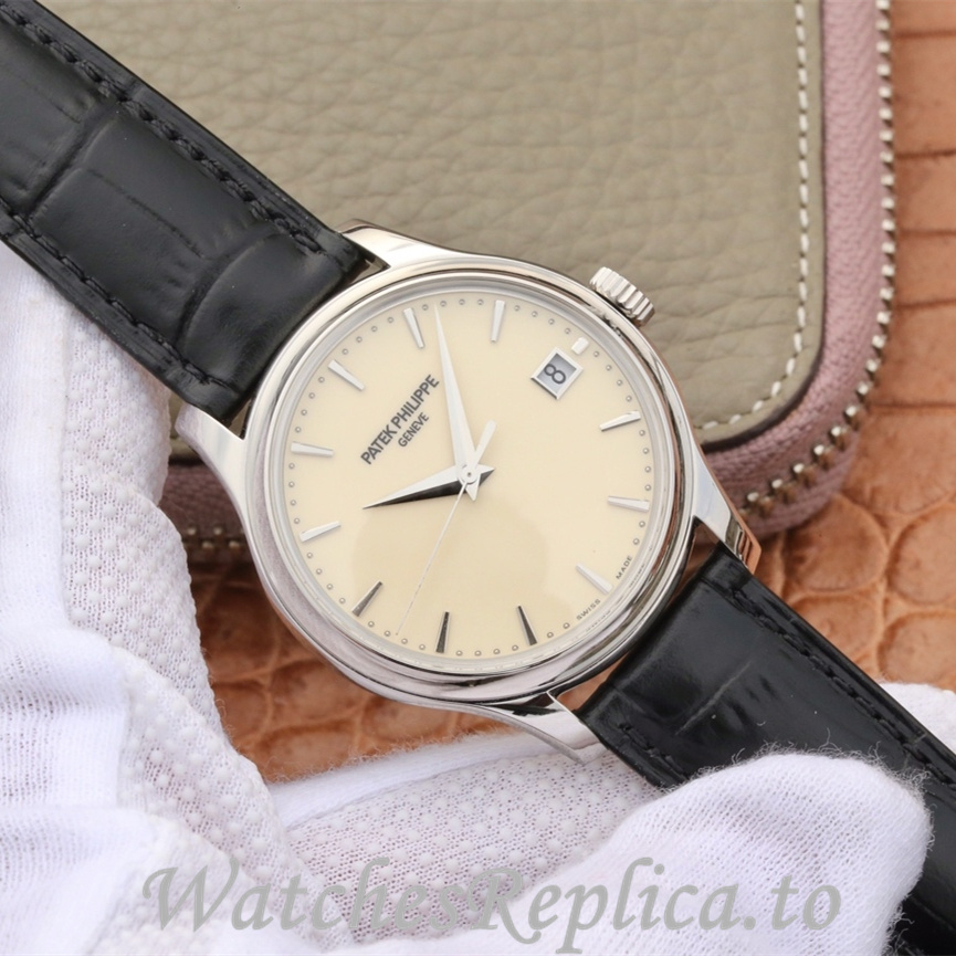 Patek Philippe Replica Calatrava 5227 Leather strap 39MM - WatchesReplica.is