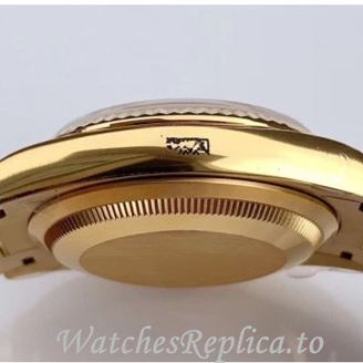 Swiss Rolex Day Date Replica 128238 Yellow Gold strap 36MM - WatchesReplica.is