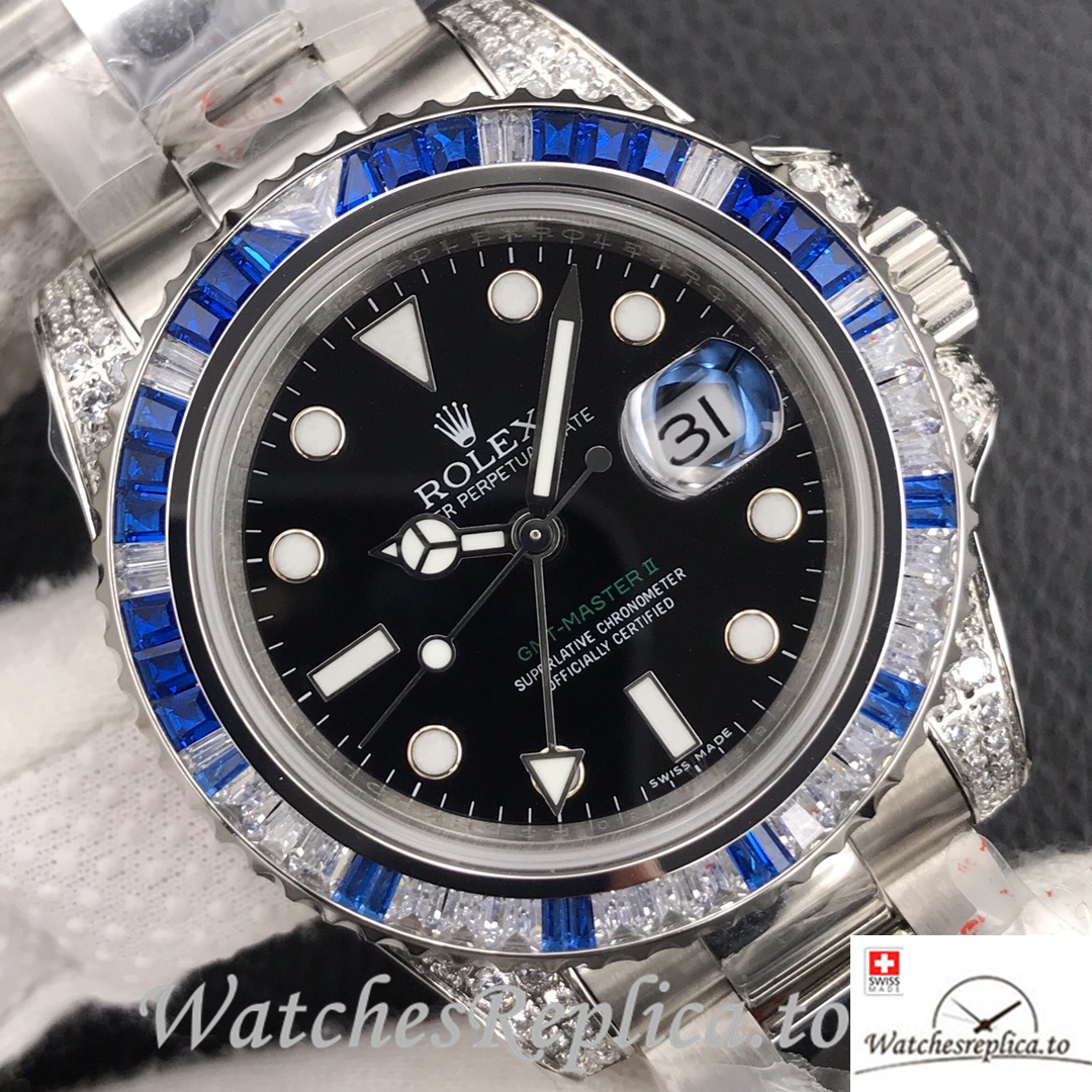 Swiss Rolex GMT-Master Replica 116759 Stainless steel strap 40MM - WatchesReplica.is