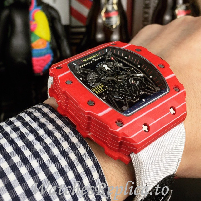 Richard Mille Replica RM35-02 Canvas strap 50MM - WatchesReplica.is