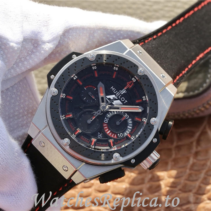 Hublot Replica F1 KING POWER Leather strap 48MM - WatchesReplica.is