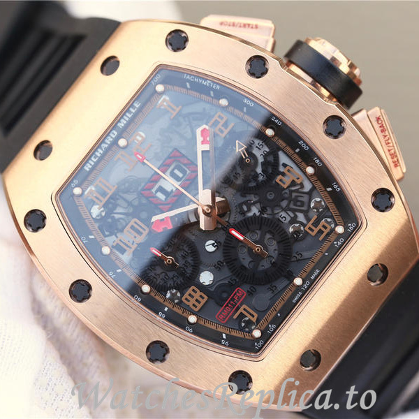 Richard Mille Replica RM011 Rubber strap 50MM - WatchesReplica.is