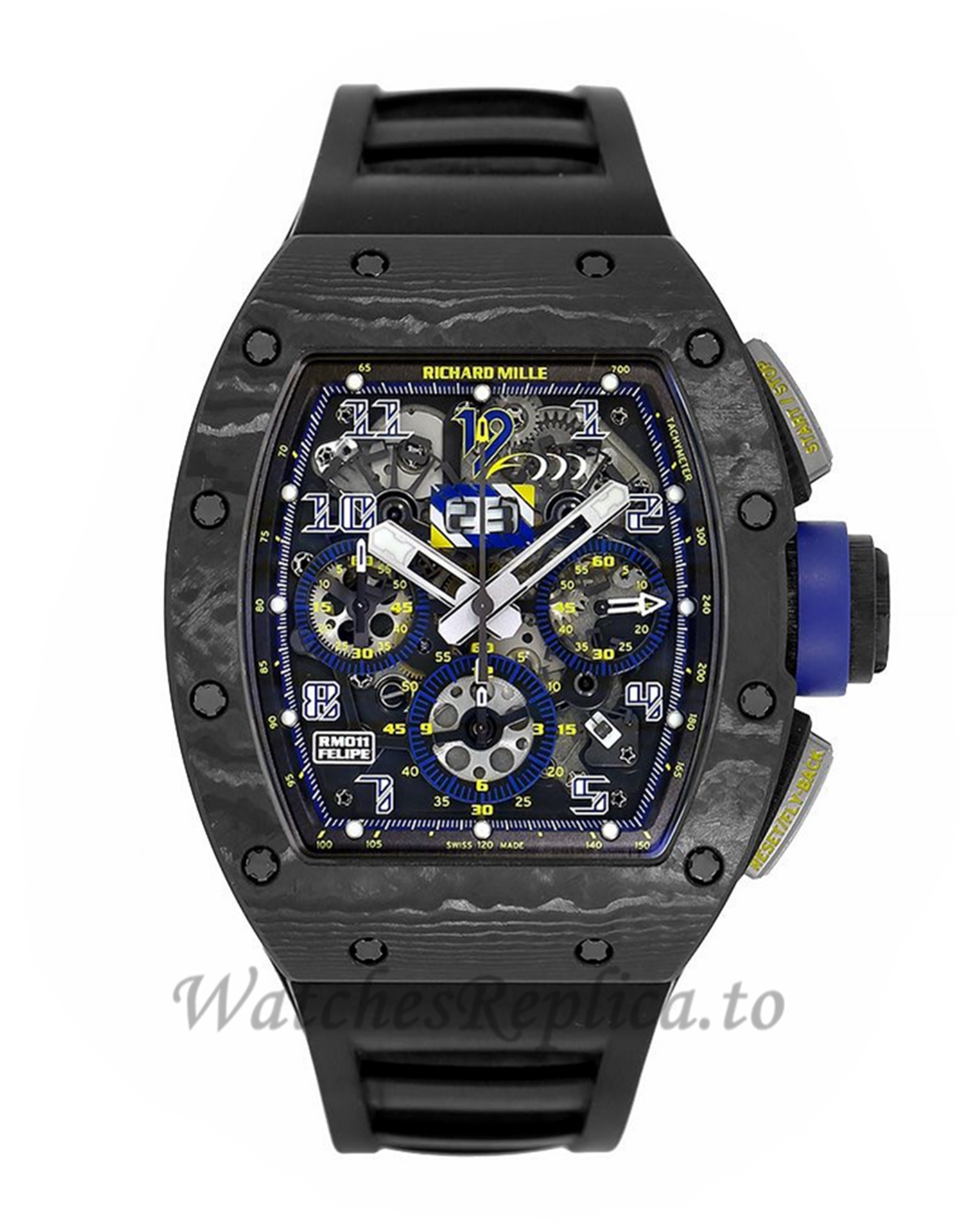 Richard Mille Replica Felipe Massa 10th Anniversary Titanium 50MM Watch M01107024 - WatchesReplica.is