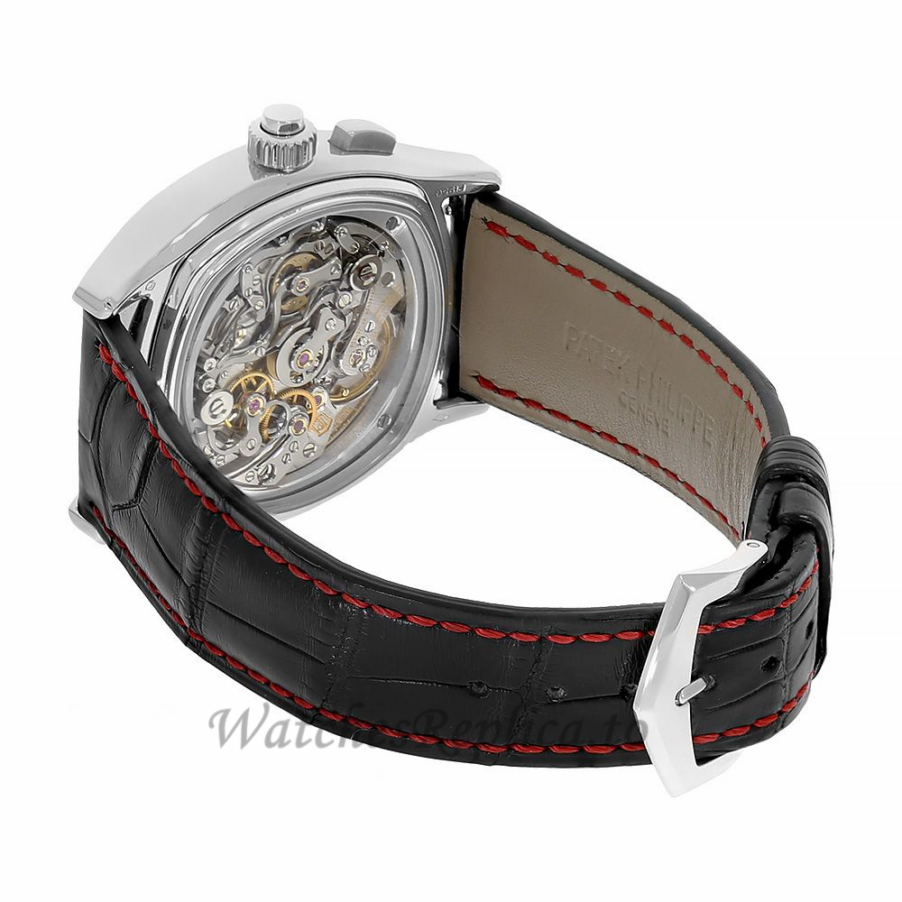 Patek Philippe Replica Grand Complications Platinum Split-Seconds 37MM Watch 5951P001 - WatchesReplica.is