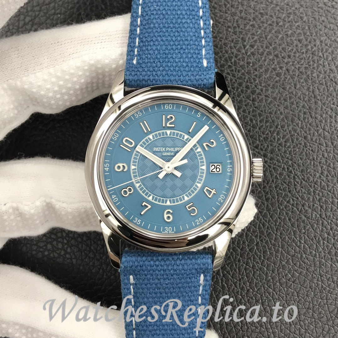 Patek Philippe Replica 6007 Canvas strap 40MM - WatchesReplica.is