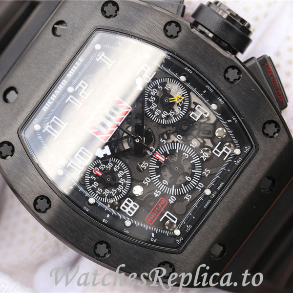 Richard Mille Replica RM011 Rubber strap 50MM - WatchesReplica.is