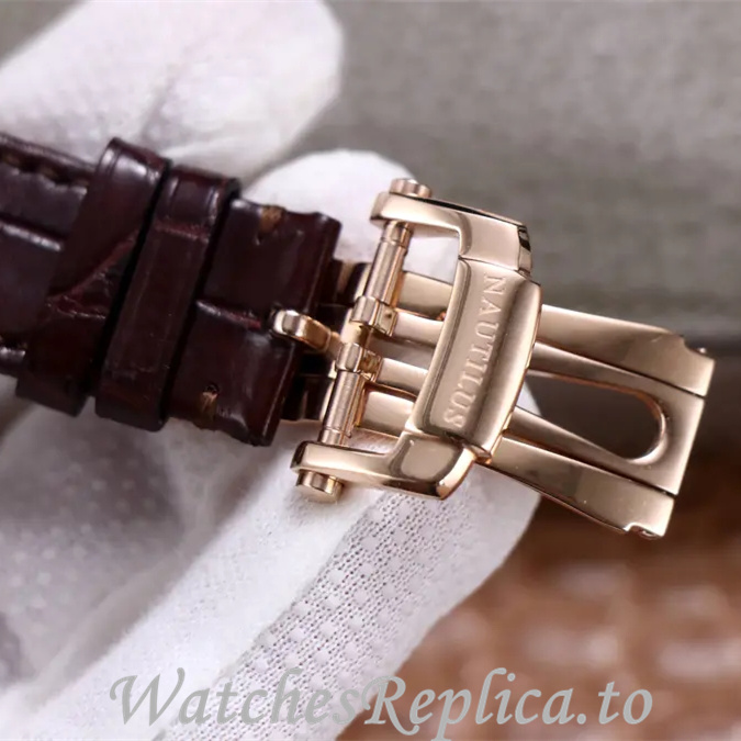 Patek Philippe Replica Nautilus 5712 Leather strap 40MM - WatchesReplica.is