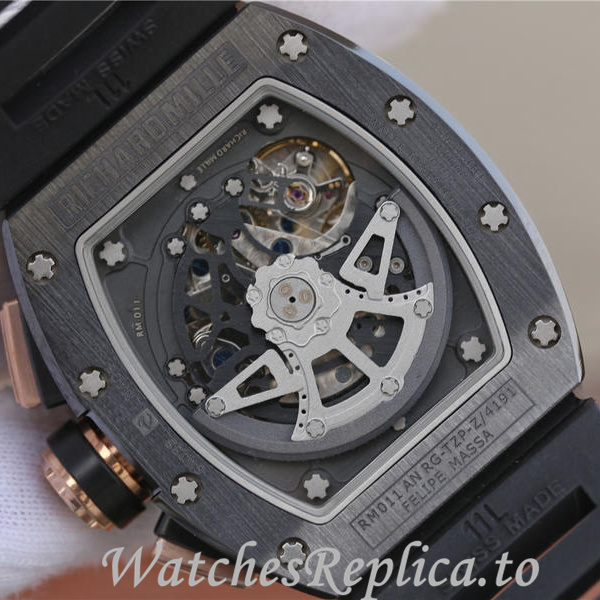 Richard Mille Replica RM011 Rubber strap 50MM - WatchesReplica.is