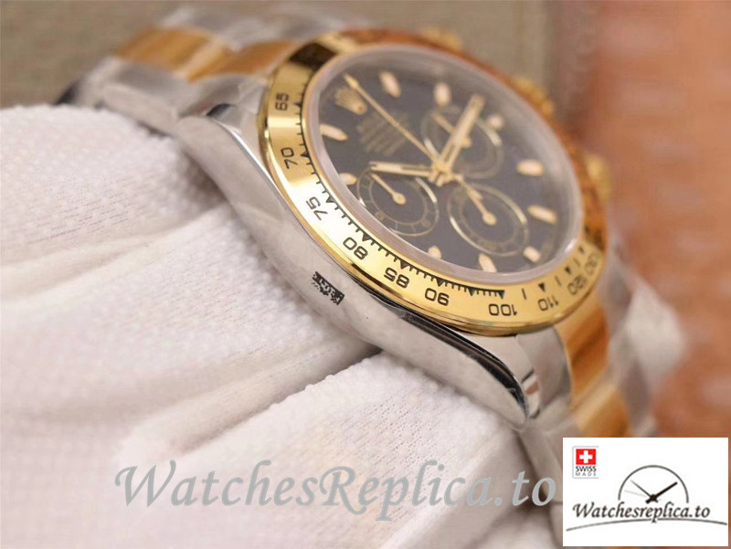 Swiss Rolex Daytona Cosmograph Replica M116503-0004 Silver And Gold Strap 40MM - WatchesReplica.is