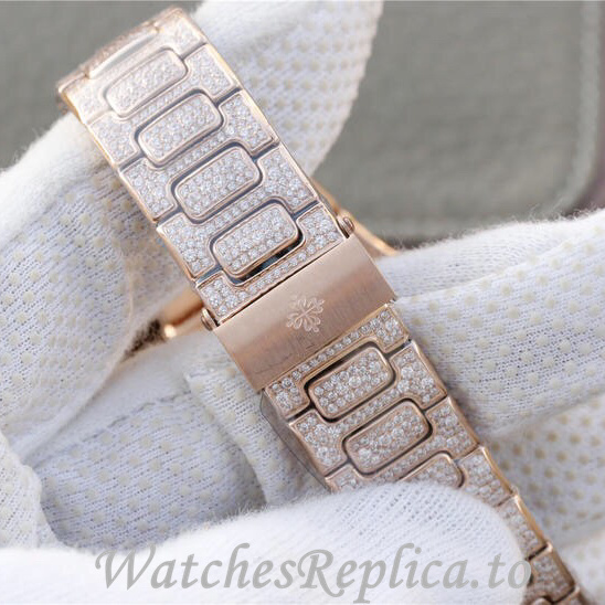 Patek Philippe Replica Nautilus 7021 Rose Gold strap 37MM - WatchesReplica.is