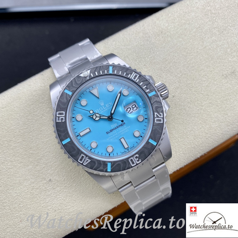 Swiss Rolex Submariner Replica Stainless steel strap 40MM Blue Dial - WatchesReplica.is