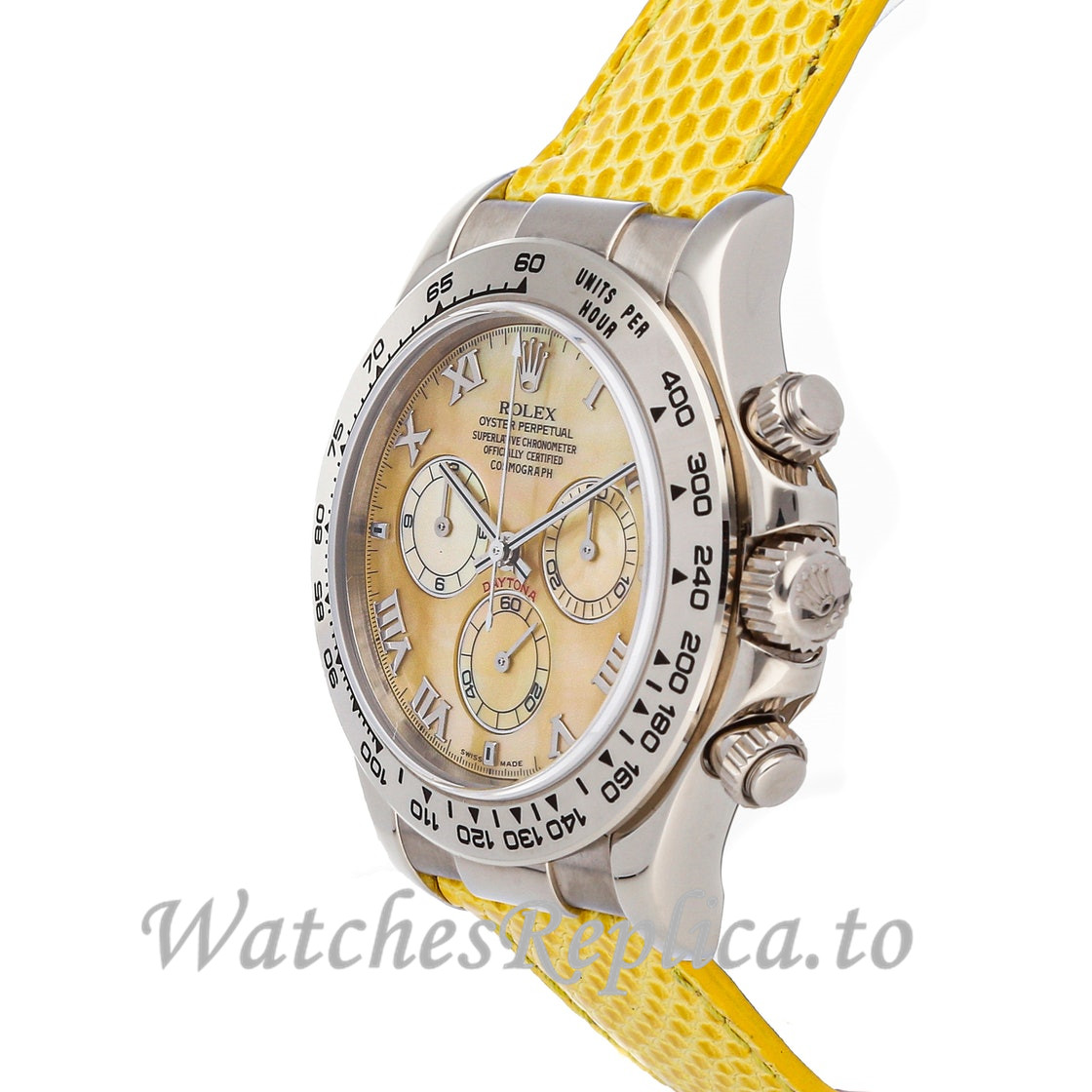 Rolex Daytona Replica Yellow Dial 116519 - WatchesReplica.is
