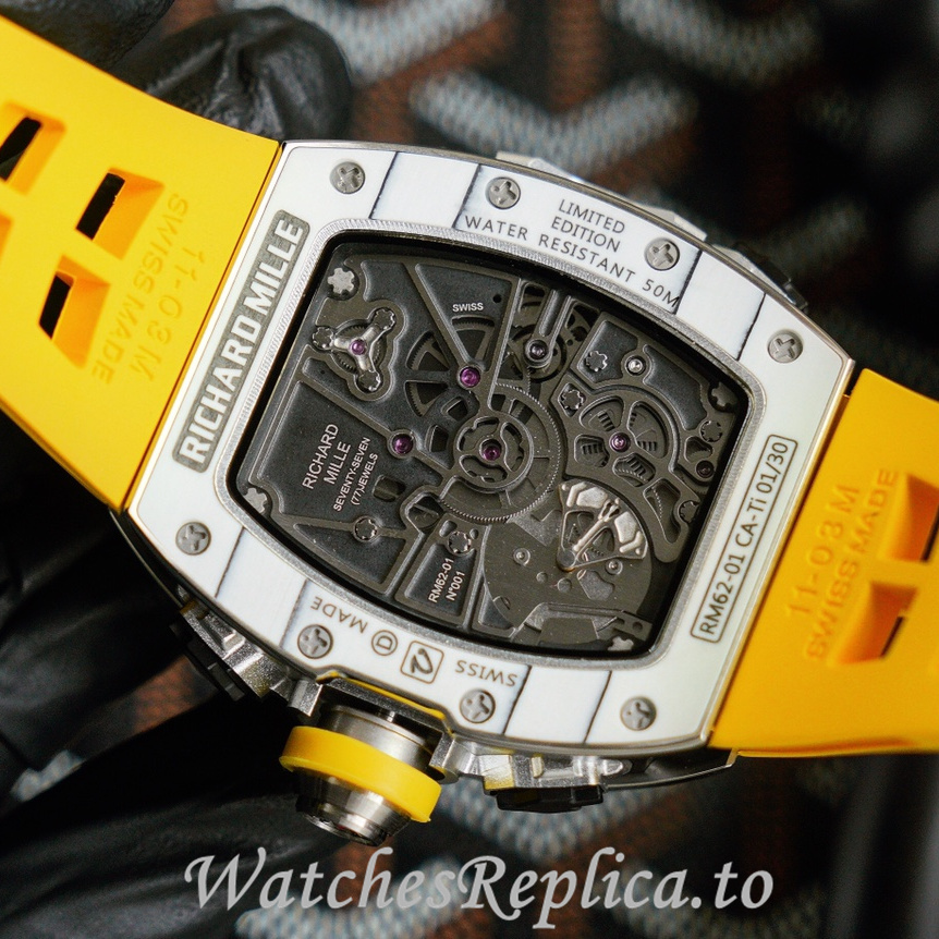Richard Mille Replica RM62-01 Rubber strap 50MM - WatchesReplica.is