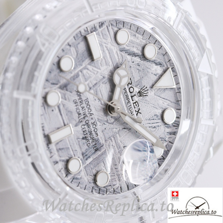 Swiss Rolex Submariner Replica Rubber strap 40MM PHANTOMLAB&ROLEX Grey Dial - WatchesReplica.is