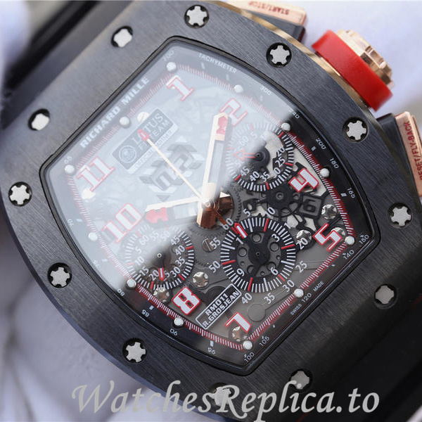 Richard Mille Replica RM011 Rubber strap 50MM - WatchesReplica.is