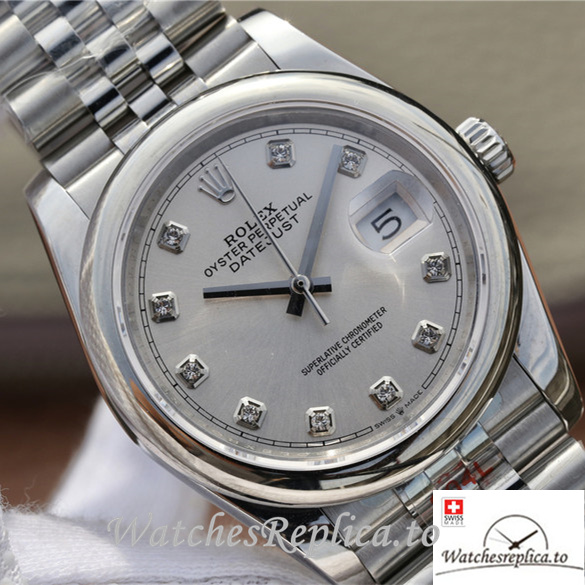 Swiss Rolex Datejust Replica 116200 Stainless steel strap 36MM - WatchesReplica.is