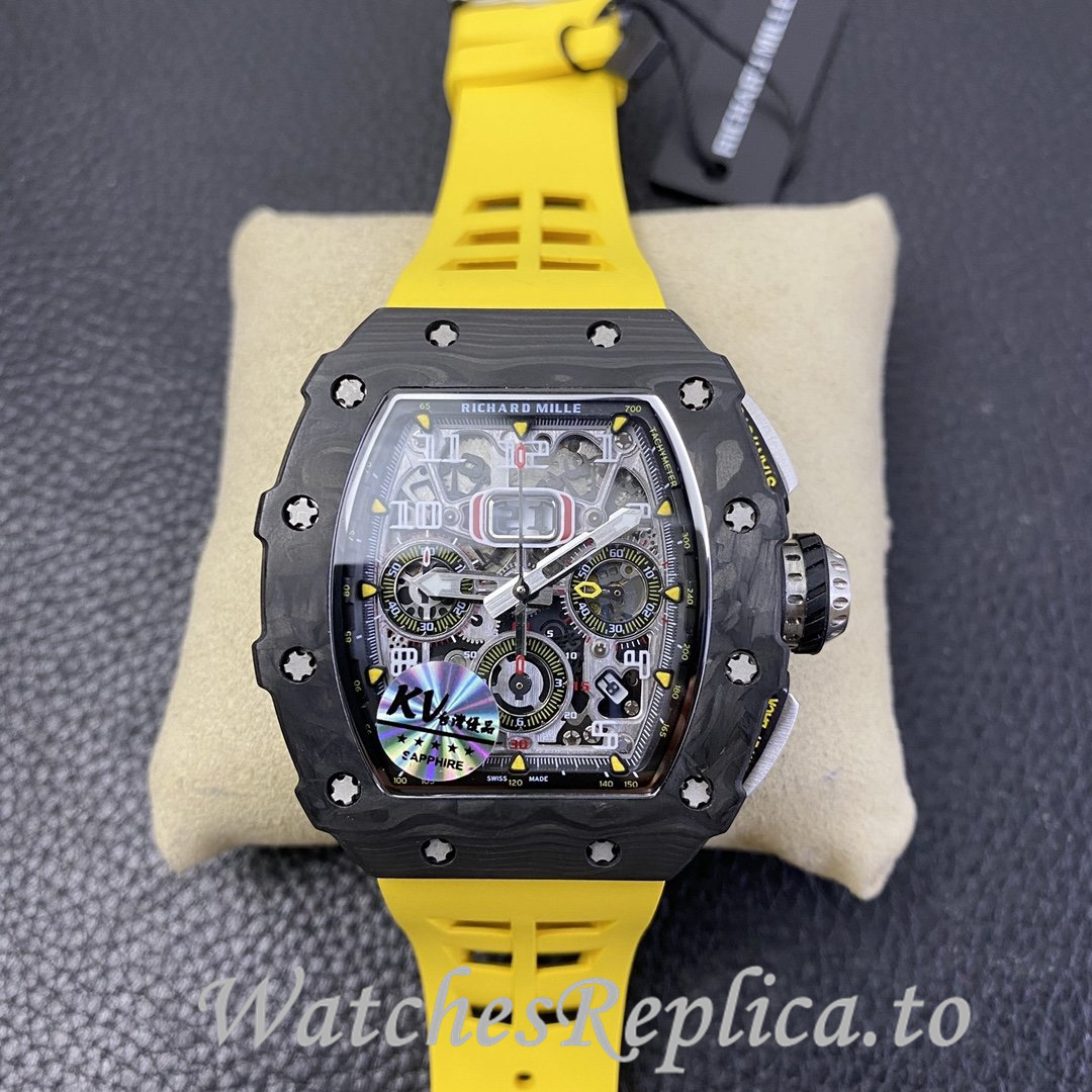 Richard Mille Replica RM-011 Rubber strap 50MM - WatchesReplica.is