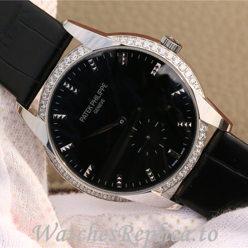 Patek Philippe Replica Calatrava 7122R-001 Leather strap 38MM - WatchesReplica.is