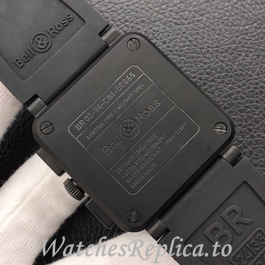Bell Ross Replica BR 03 BR03-94 Rubber strap 42MM - WatchesReplica.is