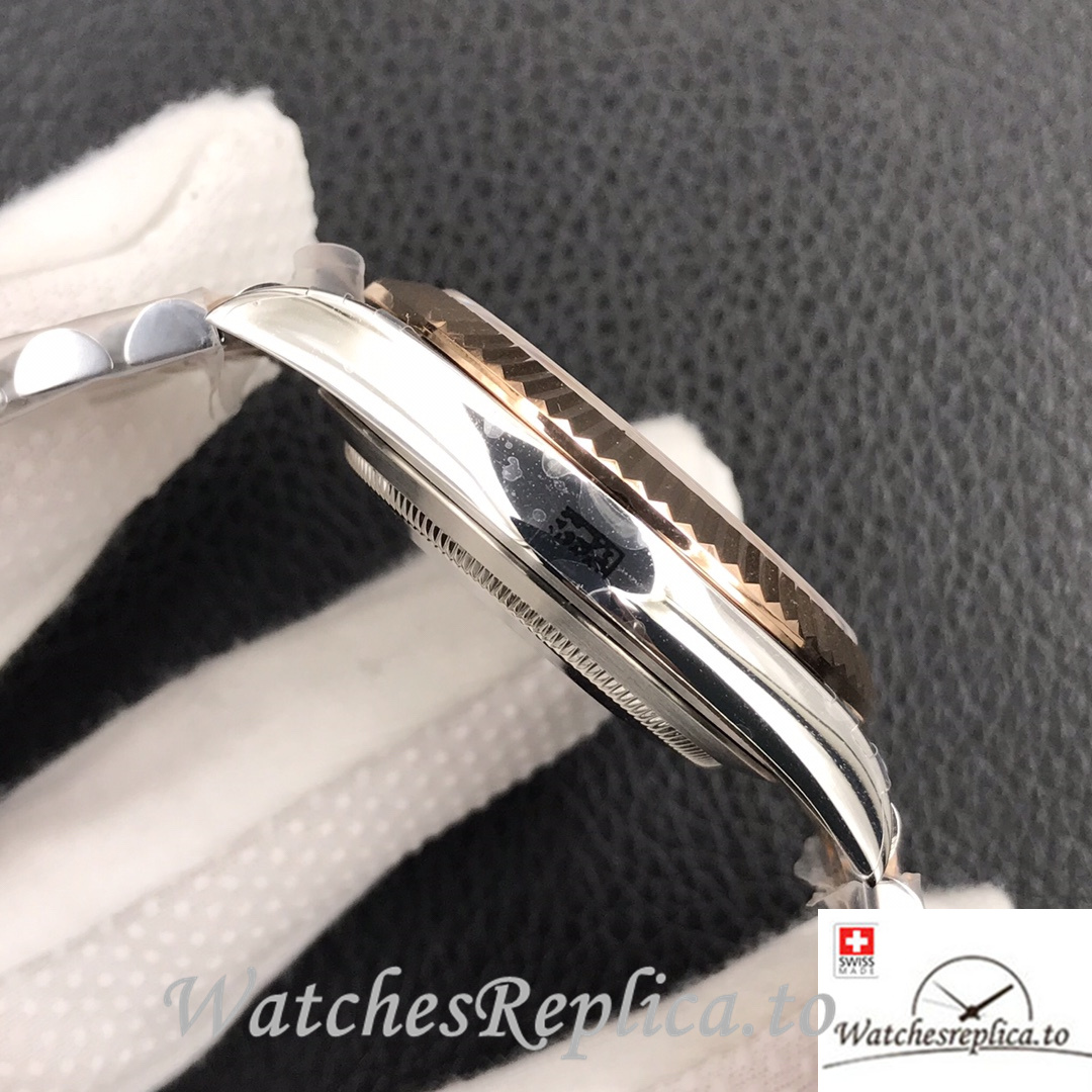 Swiss Rolex Datejust Replica Stainless steel strap 41MM Mother of pearl Dial - WatchesReplica.is