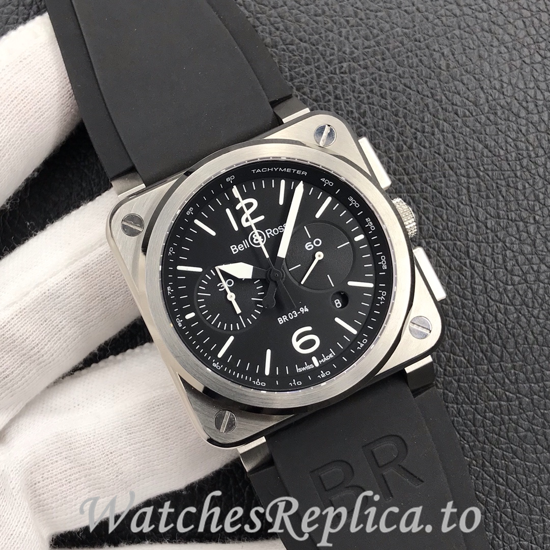 Bell Ross Replica BR 03 BR03-94 Rubber strap 42MM - WatchesReplica.is