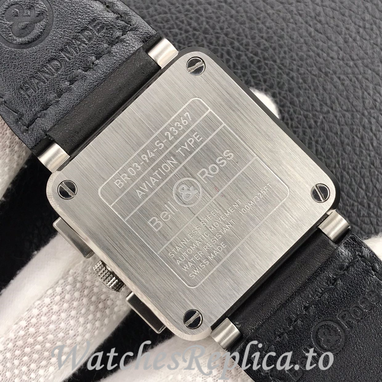 Bell Ross Replica BR 03 BR03-94 Leather strap 42MM - WatchesReplica.is
