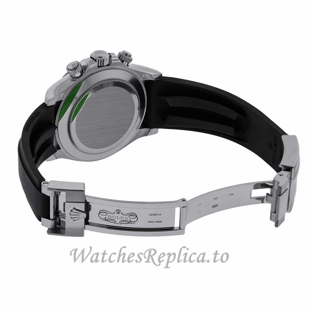 Rolex Replica Daytona White Gold Dial Watch 116519LN - WatchesReplica.is