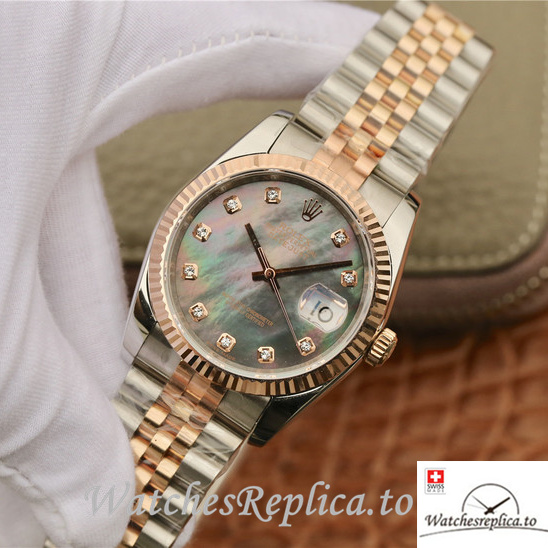 Swiss Rolex Datejust Replica 116231-0061 Stainless steel strap 36MM - WatchesReplica.is