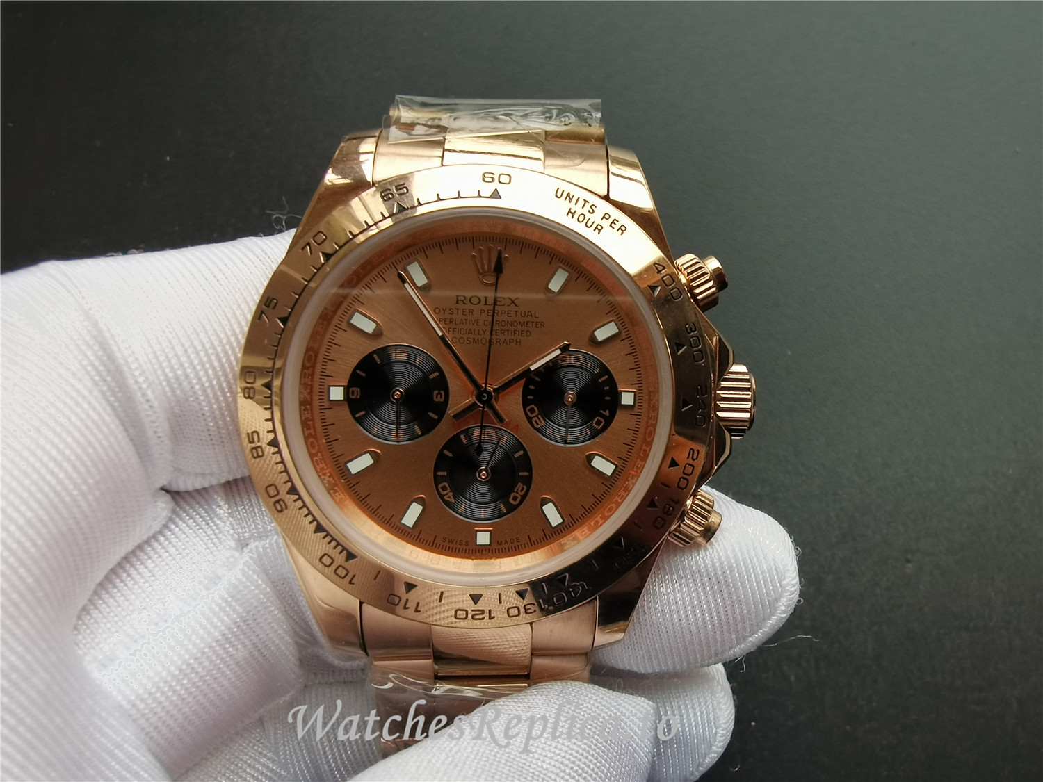 Rolex Daytona Rose Dial 116505 - WatchesReplica.is