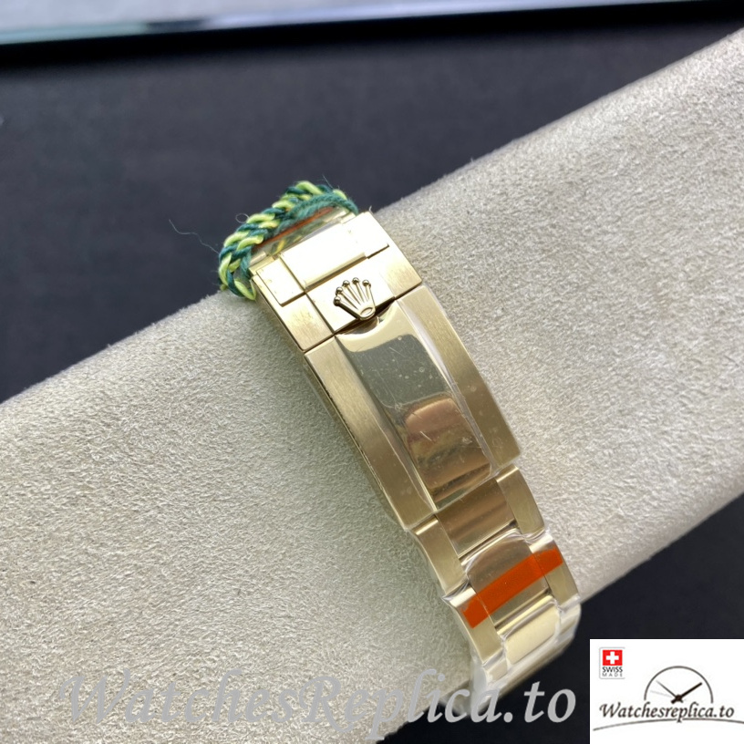 Swiss Rolex Daytona 116598RBOW Replica Yellow Gold strap 40MM - WatchesReplica.is
