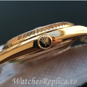 Swiss Rolex Day Date Replica 228239 Yellow Gold strap 40MM - WatchesReplica.is