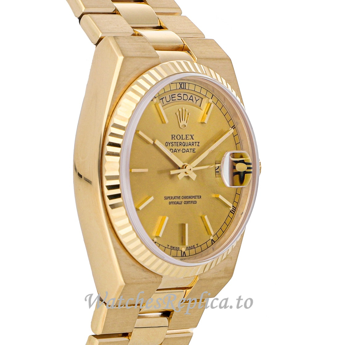 Replica Rolex Oysterquartz Day Date 19018 - WatchesReplica.is