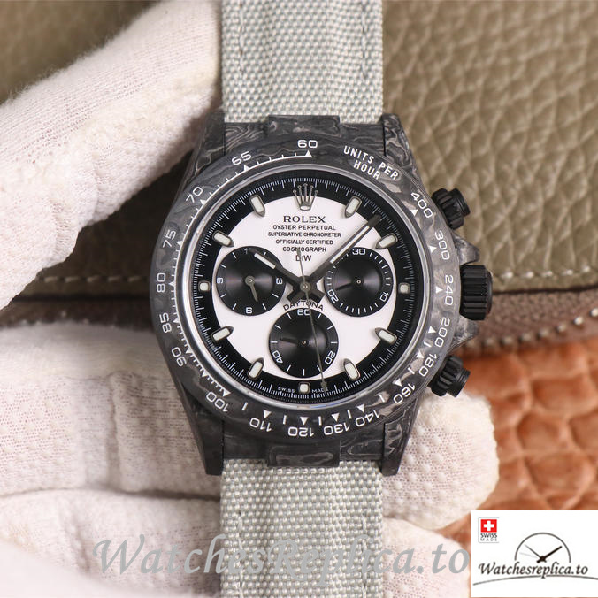 Swiss Rolex Daytona Replica Canvas strap 40MM - WatchesReplica.is