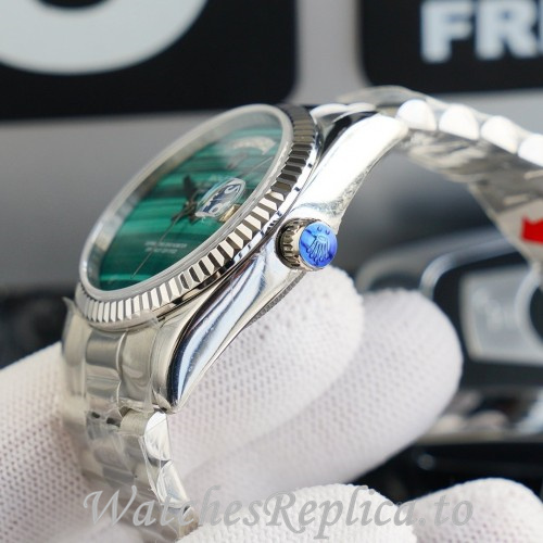 Swiss Rolex Day Date Replica 128238 Stainless steel strap 36MM - WatchesReplica.is