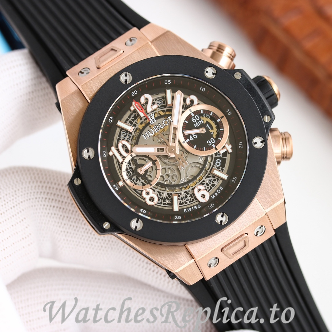 Hublot Replica Big Bang Elemental Material Chronograph v2 Rubber strap 45MM - WatchesReplica.is