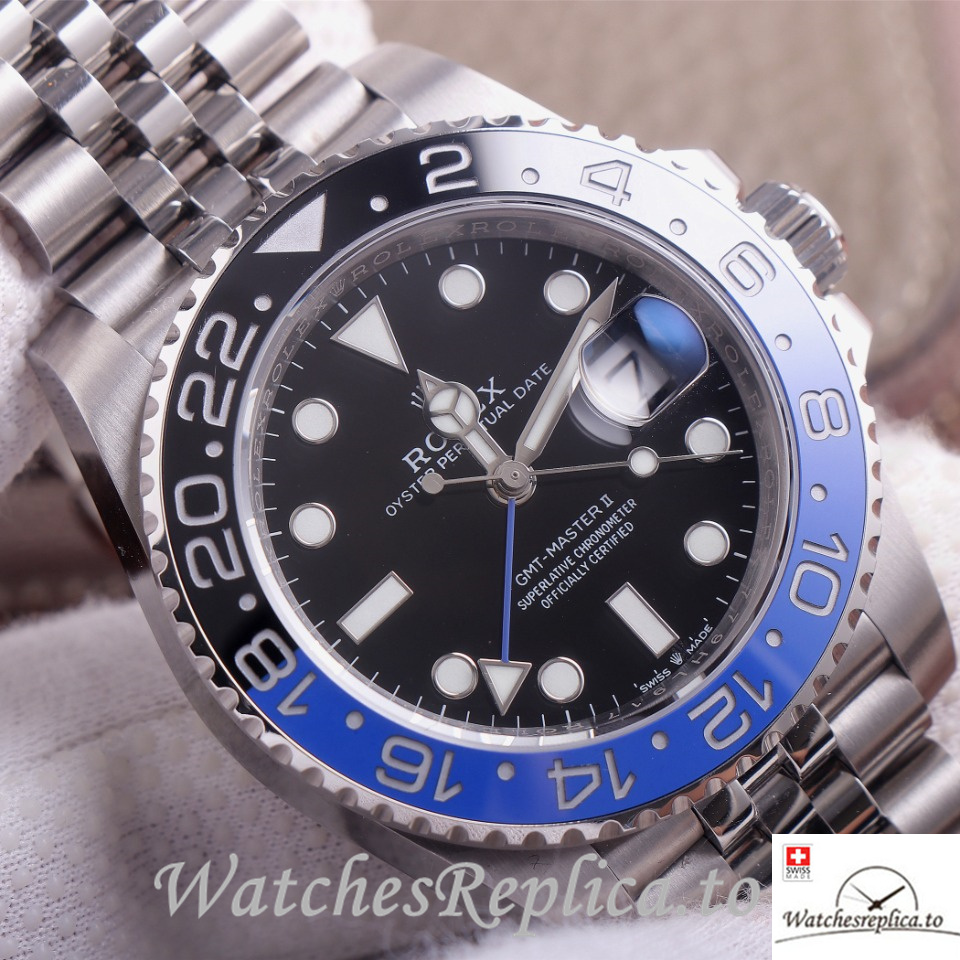Swiss Rolex GMT Master 126710 Stainless steel strap 40MM - WatchesReplica.is