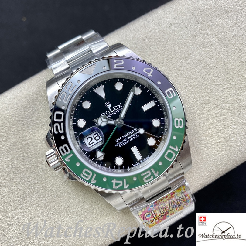 Swiss Rolex GMT Master Replica 126720 Stainless steel strap 40MM - WatchesReplica.is