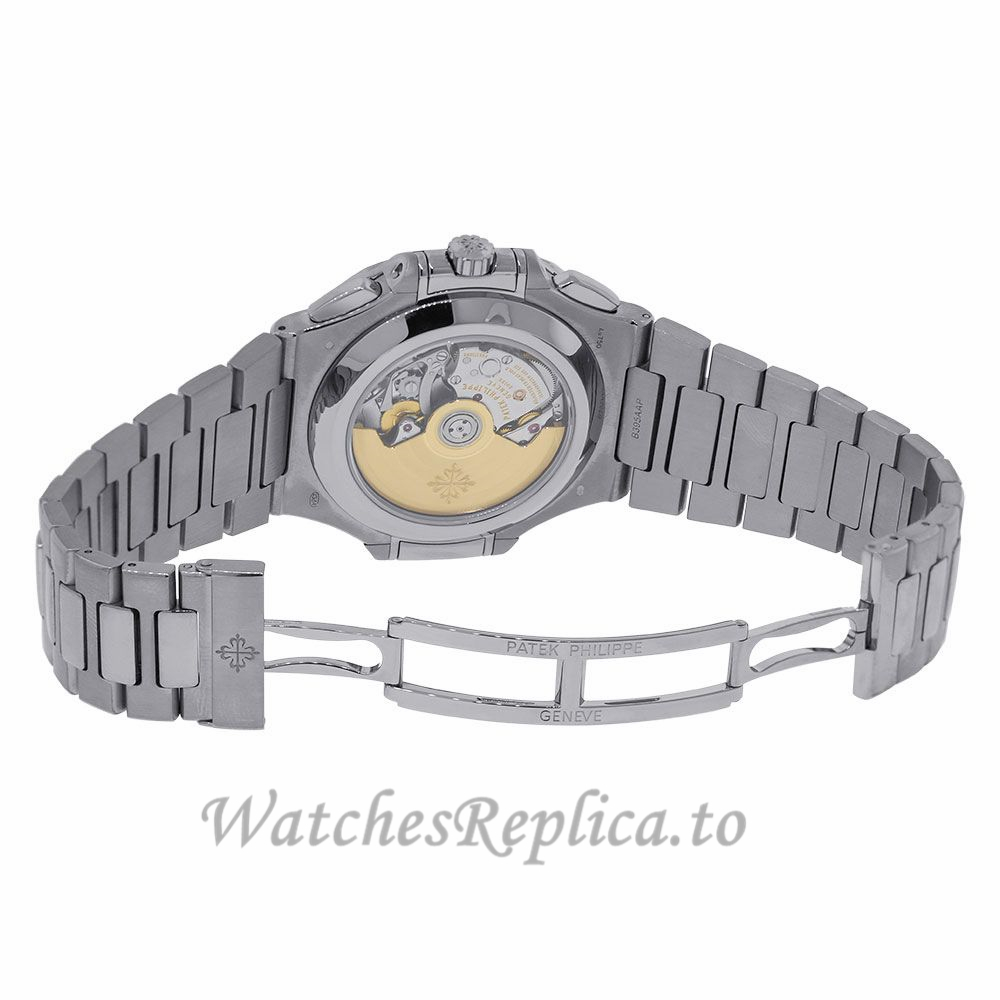 Patek Philippe Replica Nautilus 40th Anniversary White Gold 42MM Watch 59761G001 - WatchesReplica.is