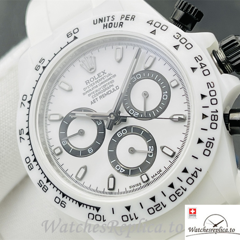 Swiss Rolex Daytona Replica Rubber strap 40MM - WatchesReplica.is