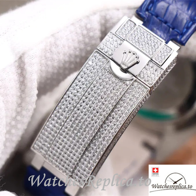 Swiss Rolex Submariner Replica Leather strap 40MM - WatchesReplica.is